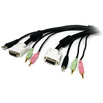 1.8m USB / DVI / 오디오 / 마이크 일체형 KVM PC 전환기용 케이블