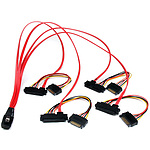 50cm 내부 MiniSAS 케이블 SFF8087 - 4x SFF8482/ 4x SATA 전원