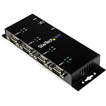 벽 장착형 산업용 USB-4 포트 RS232C 직렬 변환 허브 DIN 레일 클립이있는 COM 포트 번호 유지 기능