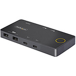 KVM 스위치/2포트/USB-C 접속/싱글 모니터/4K60Hz HDMI DP Alt 모드/2대 동시 USB 100W PD/Type-C USB4 Thunderbolt 3/4 대응/PC PC CPU 전환기 2대용