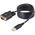 USB - RS232C 시리얼 변환 케이블/스트레이트/USB 2.0 접속/2m/1포트/수컷-수컷/FTDI FT232R/ESD 보호/각종 OS/DB9