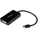 3인 1 Mini DisplayPort - DisplayPort/DVI/HDMI 변환 어댑터 mini DP(수) - 디스플레이 포트/DVI - D/HDMI(수)
