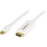 Mini DisplayPort - HDMI 변환 어댑터 케이블 1m 4K 대응 화이트 mini DP(수) - HDMI(수)