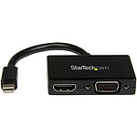 Mini DisplayPort 연결 여행 어댑터 2인 1 mini DP - VGA/HDMI 변환 어댑터
