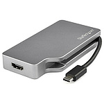 USB Type-C 멀티포트 변환 어댑터 스페이스 그레이 4인 1 USB-C - VGA/DVI/HDMI/mDP 4K 대응