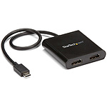 USB-C - 2x HDMI 변환 어댑터/4K30Hz/듀얼 모니터/30cm 일체형 케이블/Windows만/MST 허브/Type-C 디스플레이 어댑터/멀티 모니터 분배기