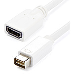 Mini DVI-HDMI 변환 어댑터 (Macbook/iMac 대응) 남성/암 화이트