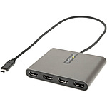 USB-C 연결 쿼드 HDMI 디스플레이 변환 어댑터/USB-C - HDMI 4 출력 컨버터/1080p 60Hz/HDMI 증설 어댑터