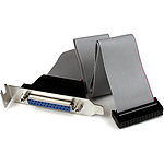 40cm 마더 보드 핀 헤더 연결 병렬 (LPT) 포트 확장 케이블 로우 프로파일 지원 PCI 브래킷 포함 DB25 암 - IDC 리본 케이블 (26 핀)