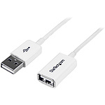 1m 화이트 USB2.0 연장 케이블 USB A 오스 USB A 여성