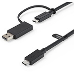 USB Type-C 케이블/1m/USB-C - USB-A 변환 어댑터 부착/USB-C - USB-C (10Gbps & 100W PD 대응)/USB-A - USB-C (5Gbps 대응)