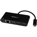 USB Type-C 유선 LAN 변환 어댑터 기가비트 대응 3포트 USB3.0 허브 탑재 USB PD 대응